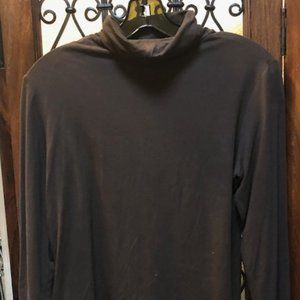 Ladies Chocolate Brown Turtleneck with loose fitting color Size Large
